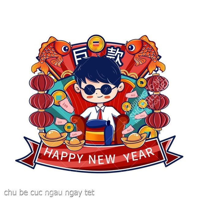 chu be cuc ngau ngay tet